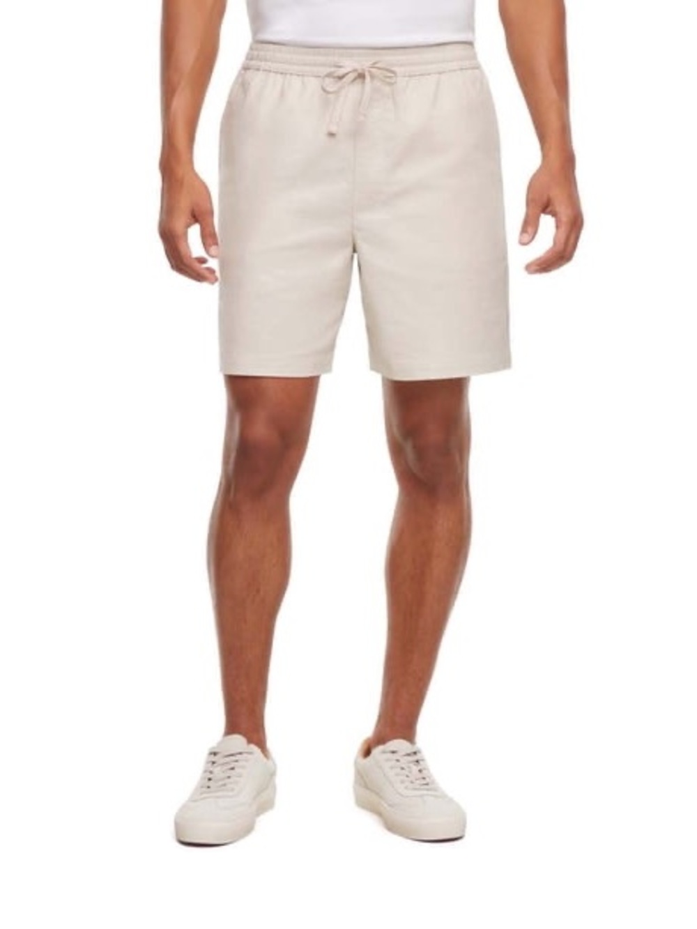GAP Khaki Drawstring Pull On Linen-Blend Casual Shorts